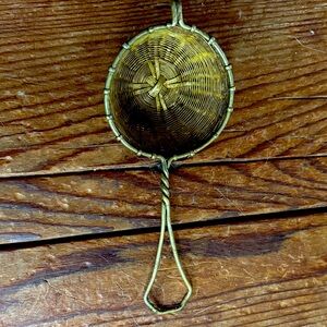 Vintage Brass Tea Strainer